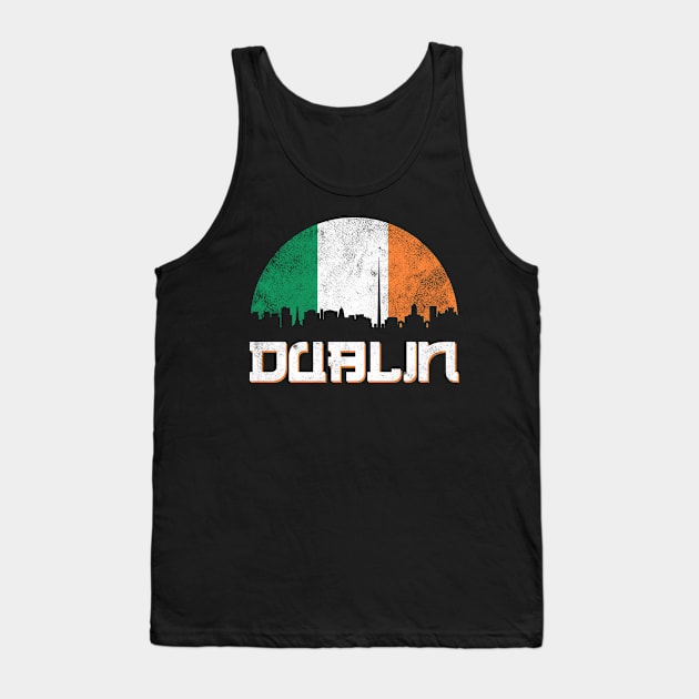 Dublin Skyline Ireland Flag Tank Top by Mila46